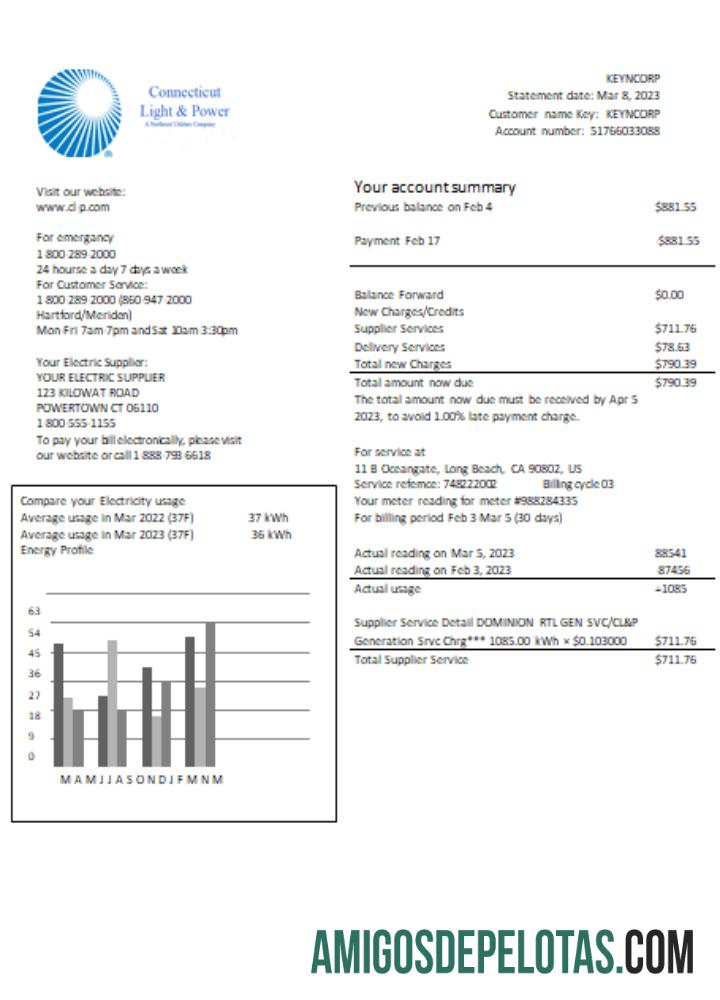 Projeto de lei comercial de serviços públicos de eletricidade e luz de Connecticut, SCR baixar para verificação